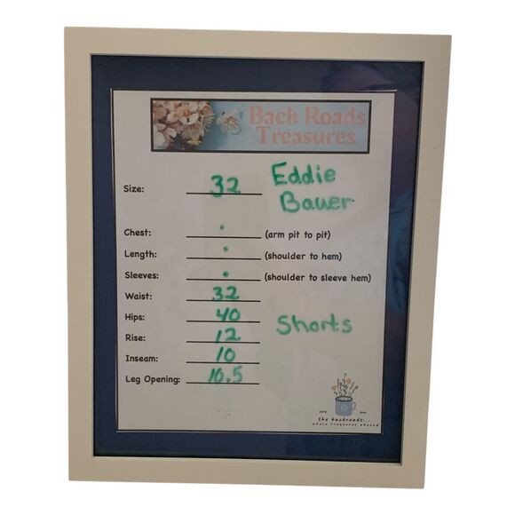 Eddie Bauer Men's Shorts Size 32 Steel Blue Classic Cotton Casual Golfing Chinos - Picture 15 of 15